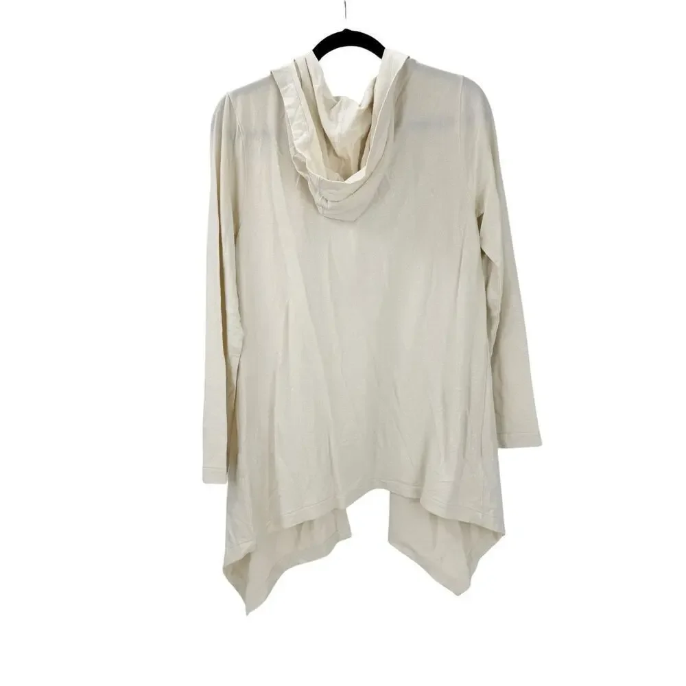 Tommy Bahama Silky Sands Foil Open Shimmer Cardigan Sweater Coconut Size M NWT
